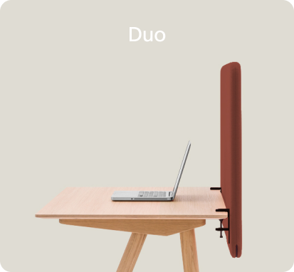 Mute Duo Acoustic Screen and sound Absorber on desk