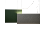 Mute Line Pendant Lamps in Green and Grey fabric