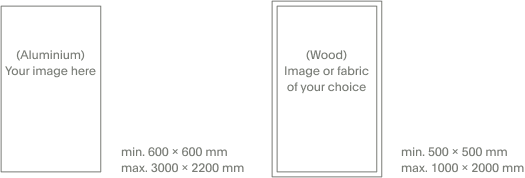 Mute Print technical drawing with dimensions