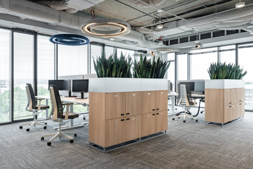 Canpack Office Interior - Desk on open space